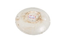 黑彩印花花草紋白地瓷盤藏品圖，第2張