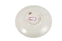 黑彩印花花草紋白地瓷盤藏品圖，第2張