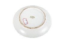 印花彩繪玫瑰卷草紋白地瓷盤藏品圖，第2張