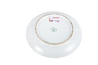 醬口棕彩印花幾何圈紋白地瓷盤藏品圖，第2張