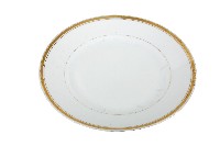 金線圈紋白地瓷盤藏品圖，第1張