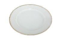 金線圈紋白地瓷盤藏品圖，第1張