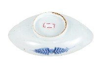 青花鮕魚藻紋崚型瓷盤藏品圖，第2張