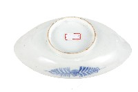 青花香魚藻紋崚型瓷盤藏品圖，第2張