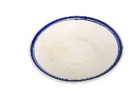 鈷釉線圈紋白地瓷盤藏品圖，第1張