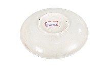 鈷釉線圈紋白地瓷盤藏品圖，第2張