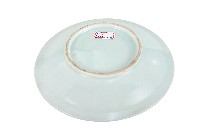 青花日本武士帽盔紋青白瓷盤藏品圖，第2張