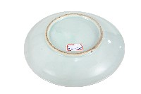 青花日本武士帽盔紋青白瓷盤藏品圖，第2張