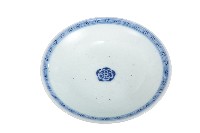 青花纏枝花卉開光山水花輪花紋碗藏品圖，第1張