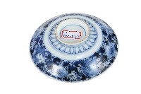 青花纏枝花卉開光山水花輪花紋碗藏品圖，第2張