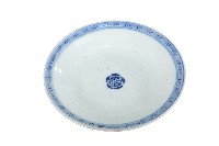 青花纏枝花卉開光山水花輪花紋碗藏品圖，第1張