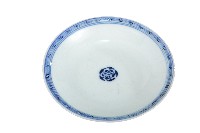 青花纏枝花卉開光山水花輪花紋碗藏品圖，第1張