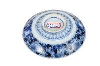 青花纏枝花卉開光山水花輪花紋碗藏品圖，第2張