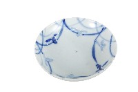 青花曲線蘭花紋盤藏品圖，第1張