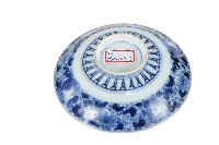 青花纏枝花卉開光山水花輪花紋碗藏品圖，第2張