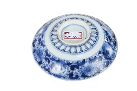 青花纏枝花卉開光山水花輪花紋碗藏品圖，第2張