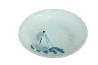 青地帆船波浪紋盤藏品圖，第1張