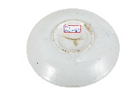 釉上彩繪印花團花波浪紋盤藏品圖，第2張