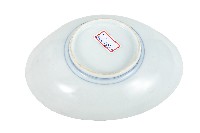 青花蘭草紋橢圓型瓷盤藏品圖，第2張