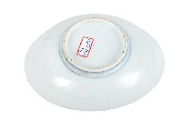 青花蘭草紋橢圓型瓷盤藏品圖，第2張