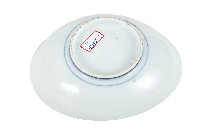 青花蘭草紋橢圓型瓷盤藏品圖，第2張