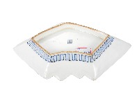 青花山水樓閣襷紋雙結型皿藏品圖，第2張