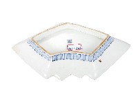青花山水樓閣襷紋雙結型皿藏品圖，第2張