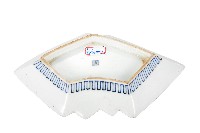 青花山水樓閣襷紋雙結型皿藏品圖，第2張