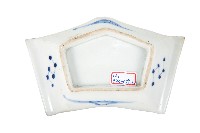 青花舟艇人物飛鳥紋五角變形皿藏品圖，第2張