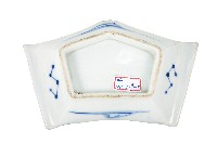 青花舟艇人物飛鳥紋五角變形皿藏品圖，第2張