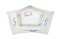 青花舟艇人物飛鳥紋五角變形皿藏品圖，第2張