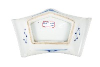 青花舟艇人物飛鳥紋五角變形皿藏品圖，第2張