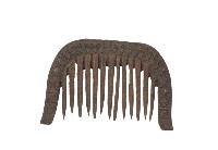 排灣族木製刻紋梳藏品圖，第1張