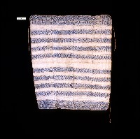 達悟族藍色橫紋方巾藏品圖，第1張