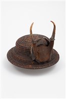 籐編獸骨飾圓帽藏品圖，第1張