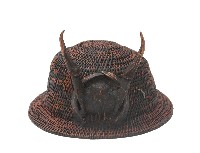 籐編獸骨飾圓帽藏品圖，第2張