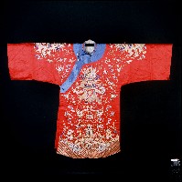 紅色寬袖吉祥繡樣新娘服藏品圖，第1張