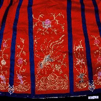 紅色吉祥繡樣八十壽服下裙藏品圖，第2張