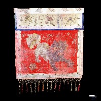 桌裙(米藍花色)藏品圖，第1張