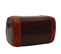 深紅竹製單人皮枕藏品圖，第3張