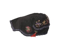 黑色壽字繡樣童帽藏品圖，第1張