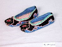 黑色拼布刺繡繡花鞋藏品圖，第1張