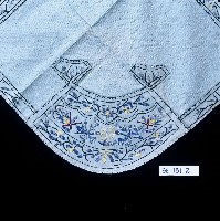 淺藍色花草刺繡肚兜藏品圖，第2張
