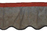 灰色繡花波線邊花緞小綵藏品圖，第2張