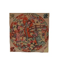 楊貴妃醉酒屏堵有框版畫藏品圖，第2張