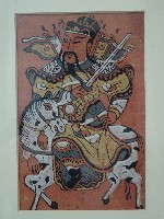 裱框門神武將彩繪藏品圖，第2張