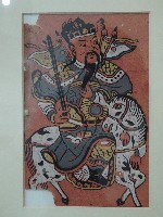 裱框門神武將彩繪藏品圖，第3張