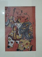 裱框門神年年添丁日日進財彩繪藏品圖，第2張