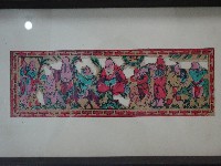 裱框八仙祝壽彩紙藏品圖，第2張