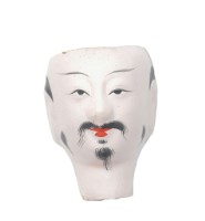 紙紮人臉孔紙糊面具藏品圖，第1張